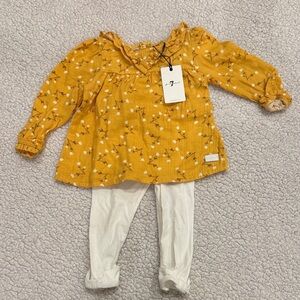 7 For All Mankind  Top + Janie and Jack leggings